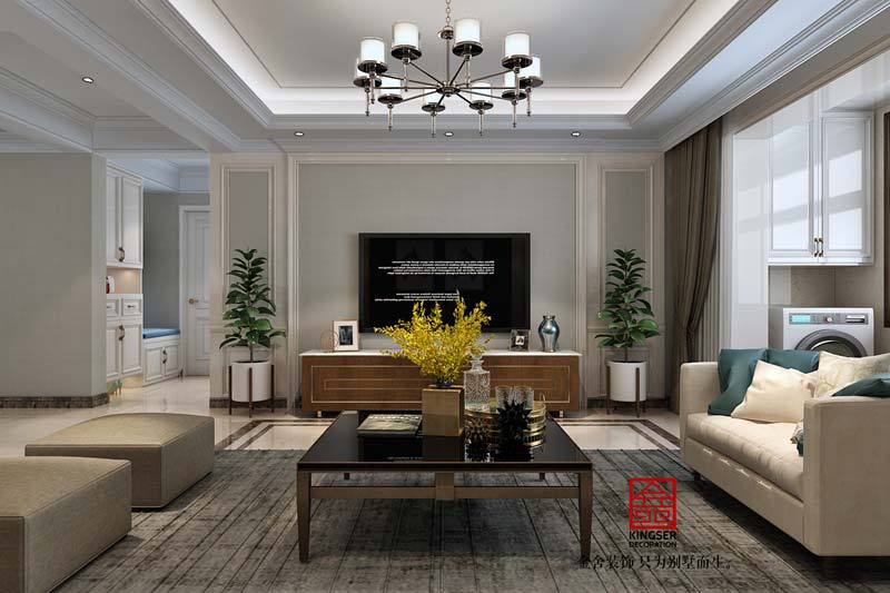 國賓壹號(hào)139平裝修美式風(fēng)格效果圖