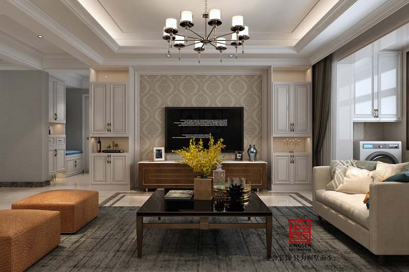 國賓壹號(hào)139平裝修美式風(fēng)格效果圖