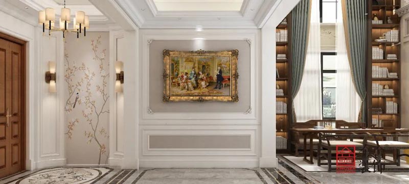 石家莊別墅裝修-原河名墅法式風格效果圖