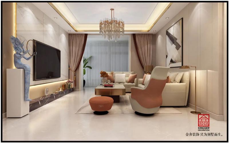 翰林甲第166㎡輕奢風格裝修效果圖