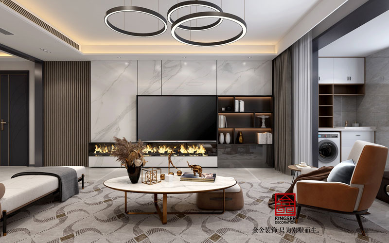 榮盛華府190平米-現代風格-裝修效果圖