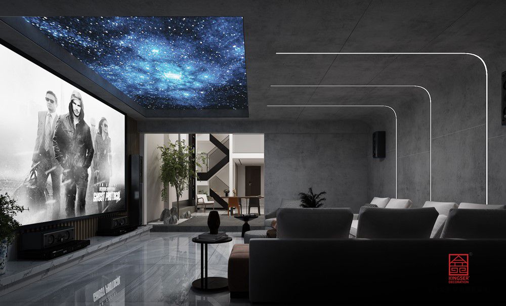 中央云著304平現代風格裝修-影音室