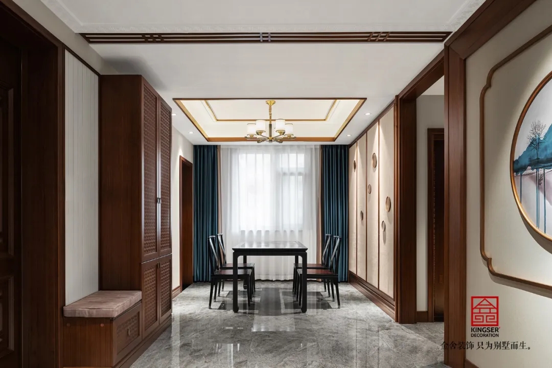 保利拉菲公館158平米中式風格裝修-餐廳