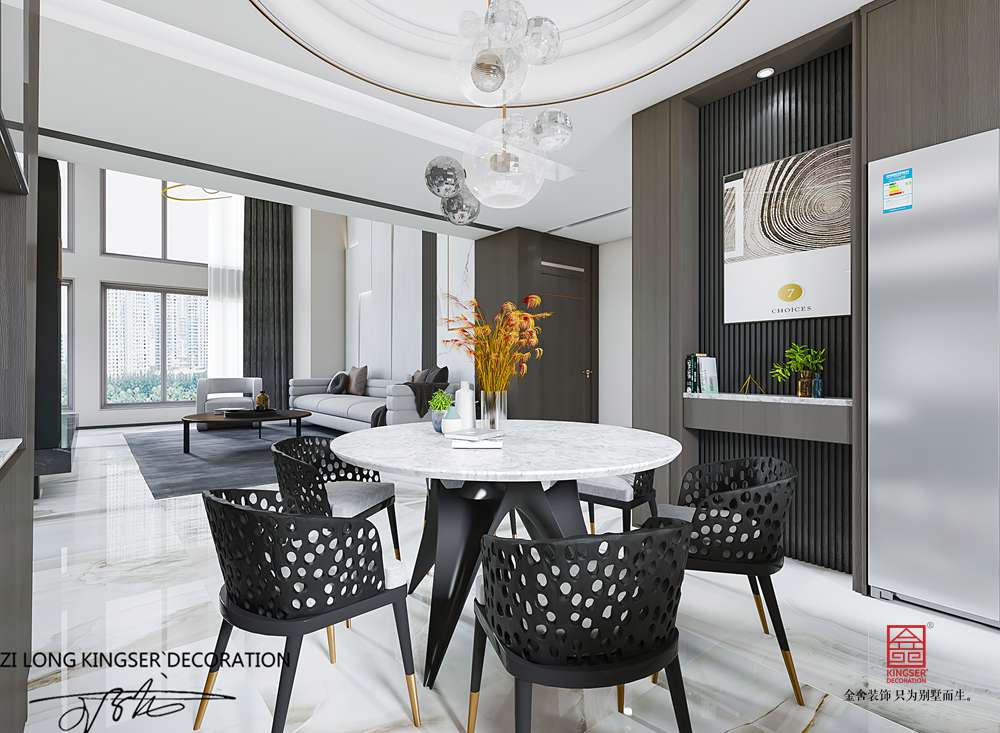 漢王府230平米現代簡約裝修-餐廳