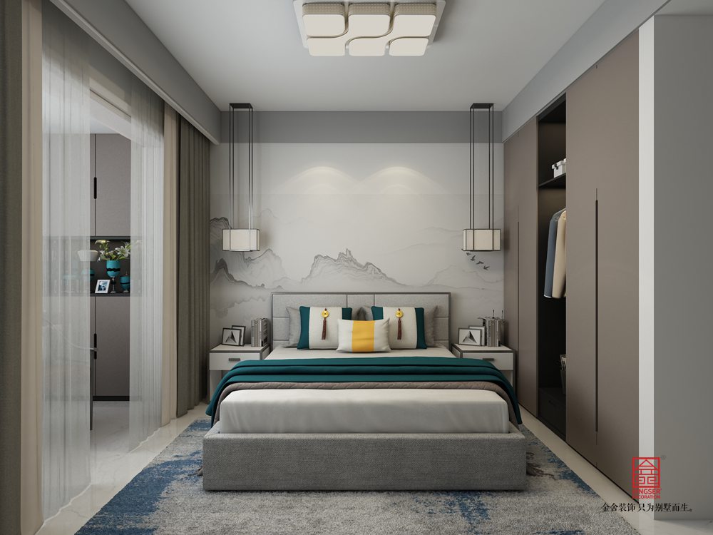 國宅150平米新中式風格裝修-臥室