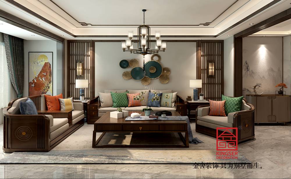融創中心180平米新中式風格-客廳