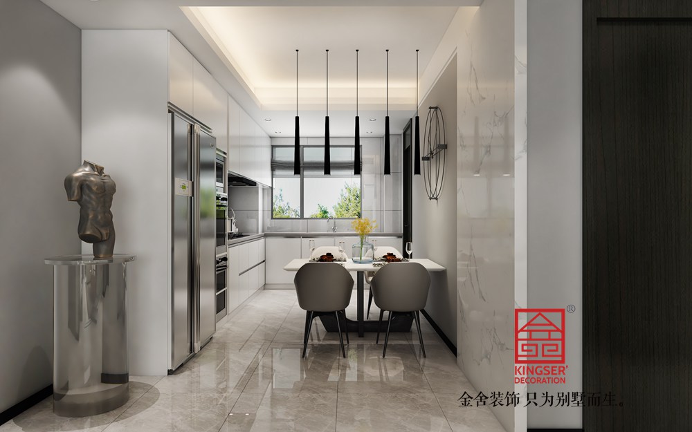 中冶德賢公館150平現代簡約風格裝修-餐廳