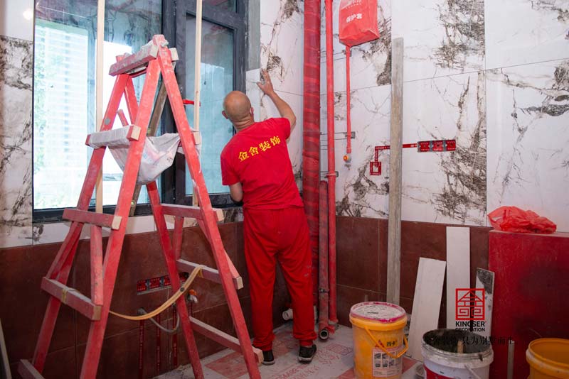 融創中心裝修工地瓦工階段