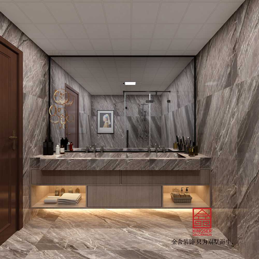 融創中心217平米中式風格裝修-衛生間