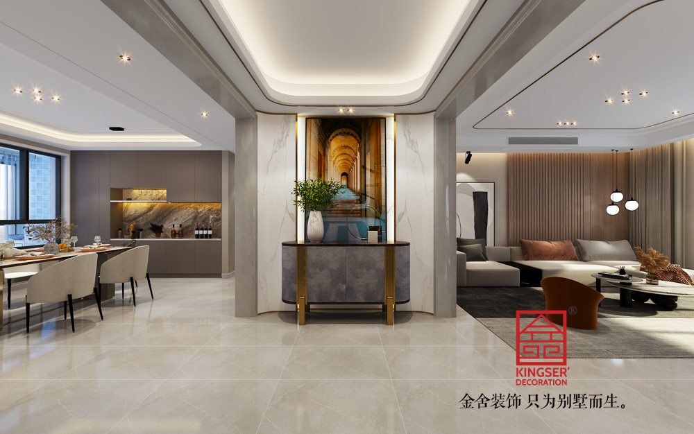 榮盛華府208平米現代輕奢風格裝修-玄關