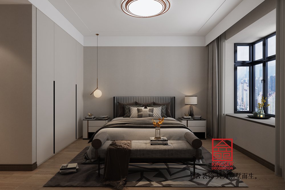 東方觀邸145平米現代簡約裝修-臥室