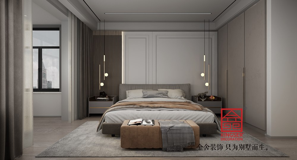 馨苑小區150平米現代輕奢風格裝修-臥室
