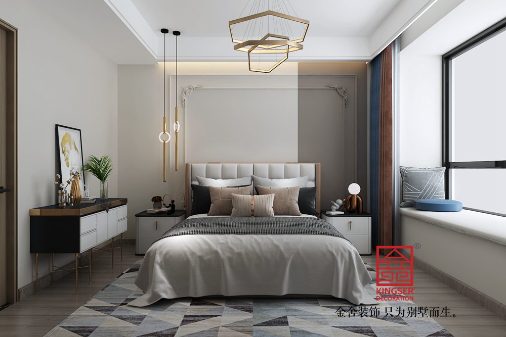 遠洋晟庭130平米現代風格裝修-臥室