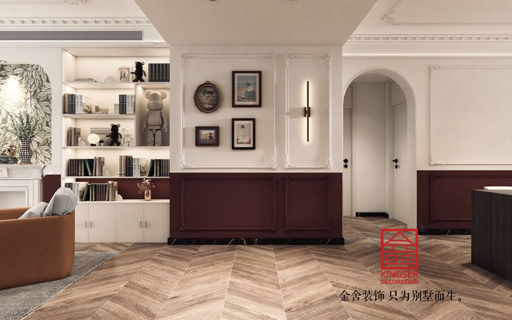 融創中心180平米法式復古裝修-玄關