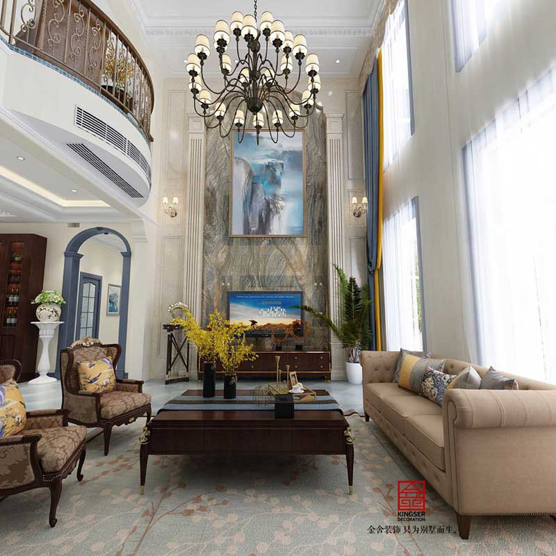 碧桂園280平米美式風格裝修設計