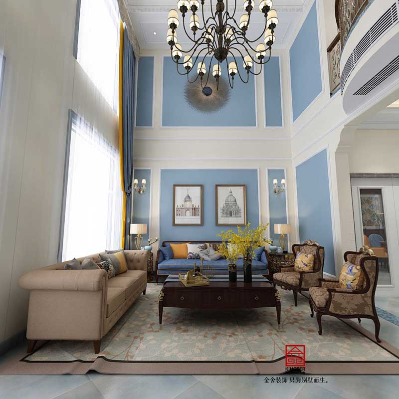 碧桂園280平米美式風格裝修設計