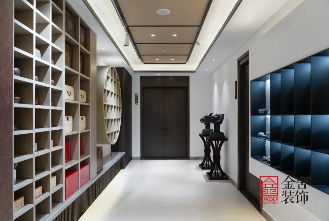 八馬茶業中式風格裝修實景-走廊