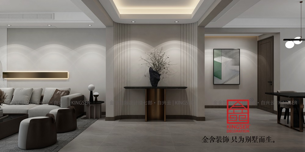 榮盛華府178平米侘寂風格裝修-玄關