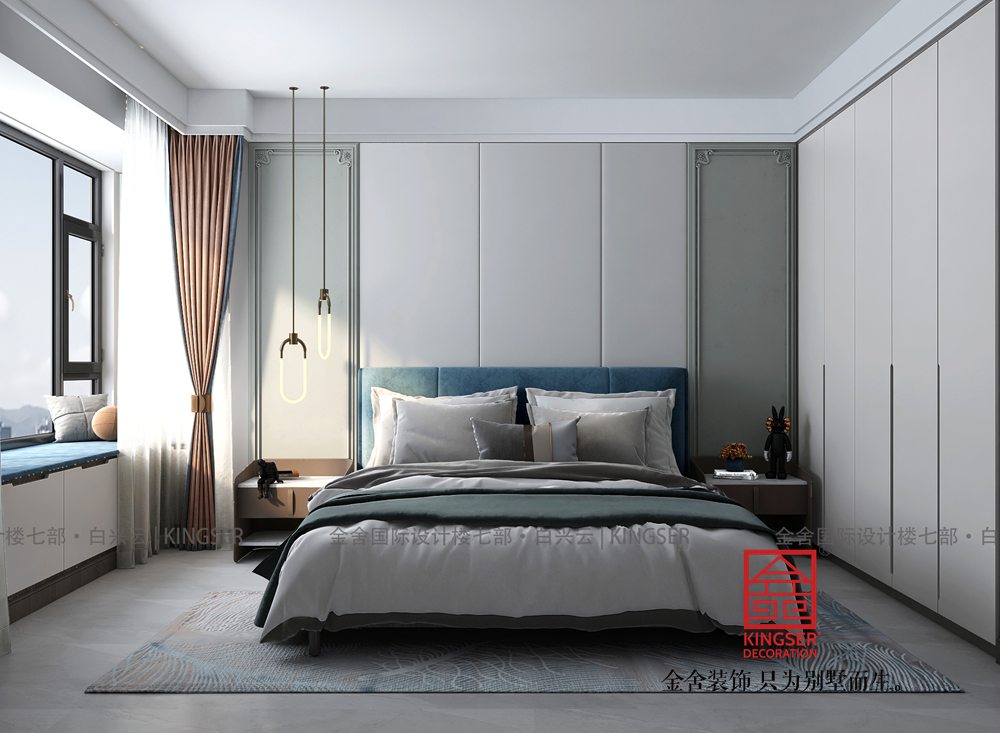 榮盛華府178平米現代輕奢風格裝修-臥室