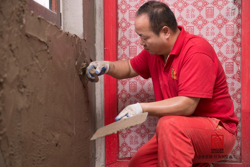  天山國賓一號158平瓦工施工現場