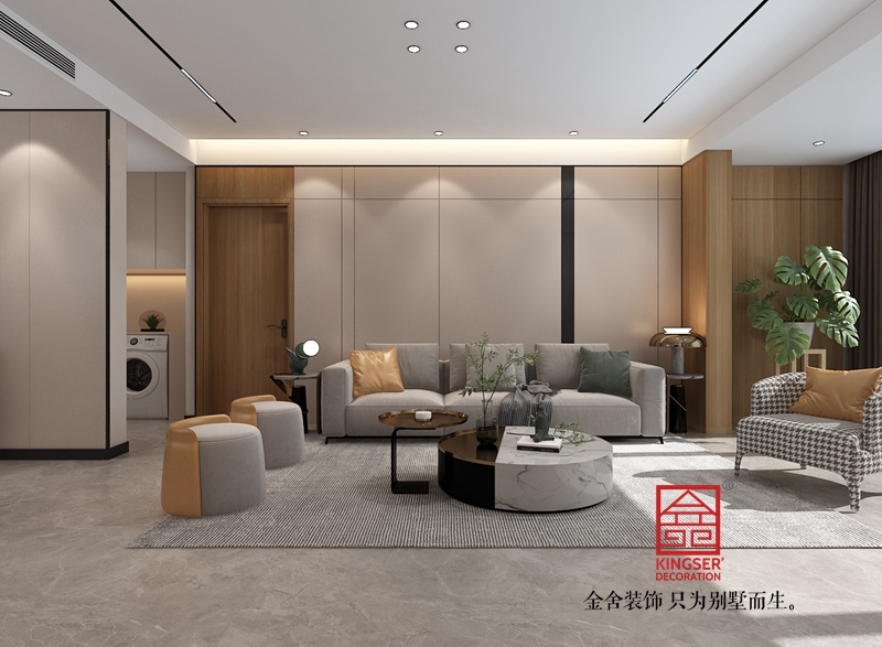 榮盛御府184平米現代簡約風格裝修-客廳