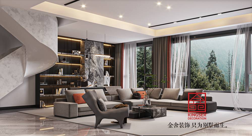 綠城誠園186平米現代簡約風格裝修-客廳