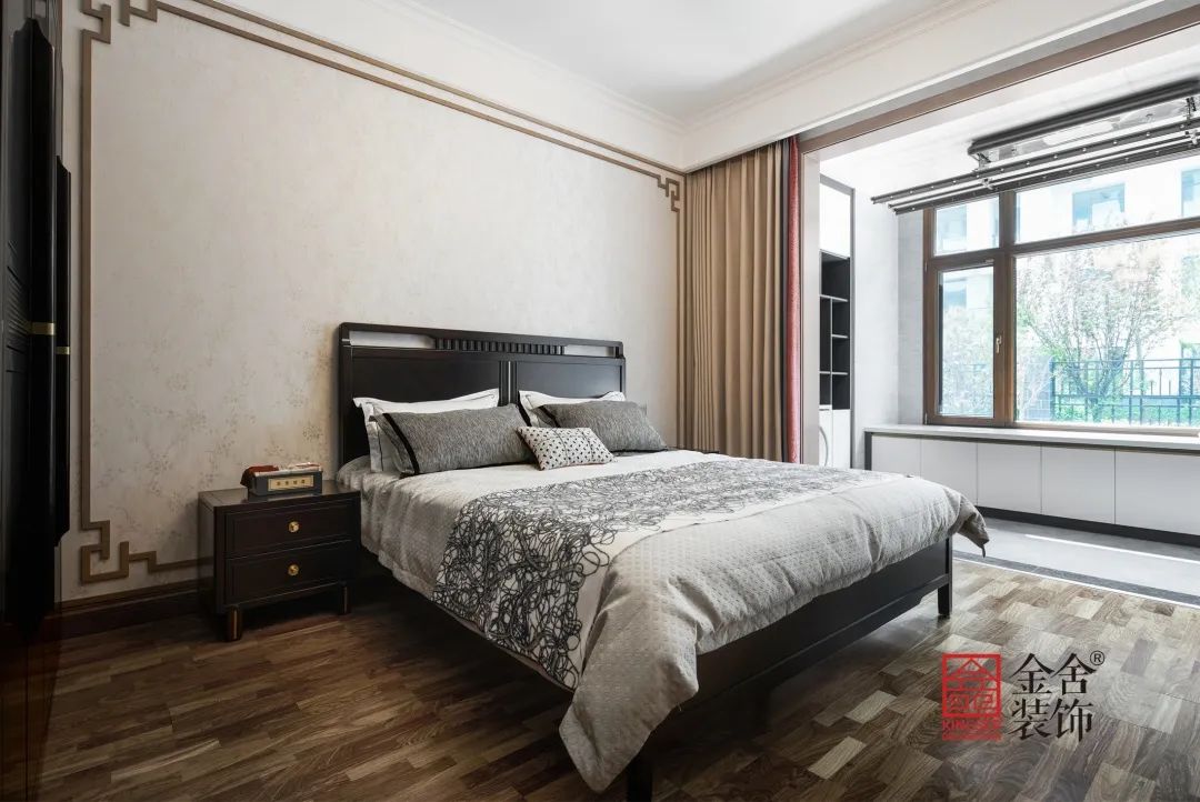 乾園燕熙臺360平米新中式風(fēng)格裝修-臥室