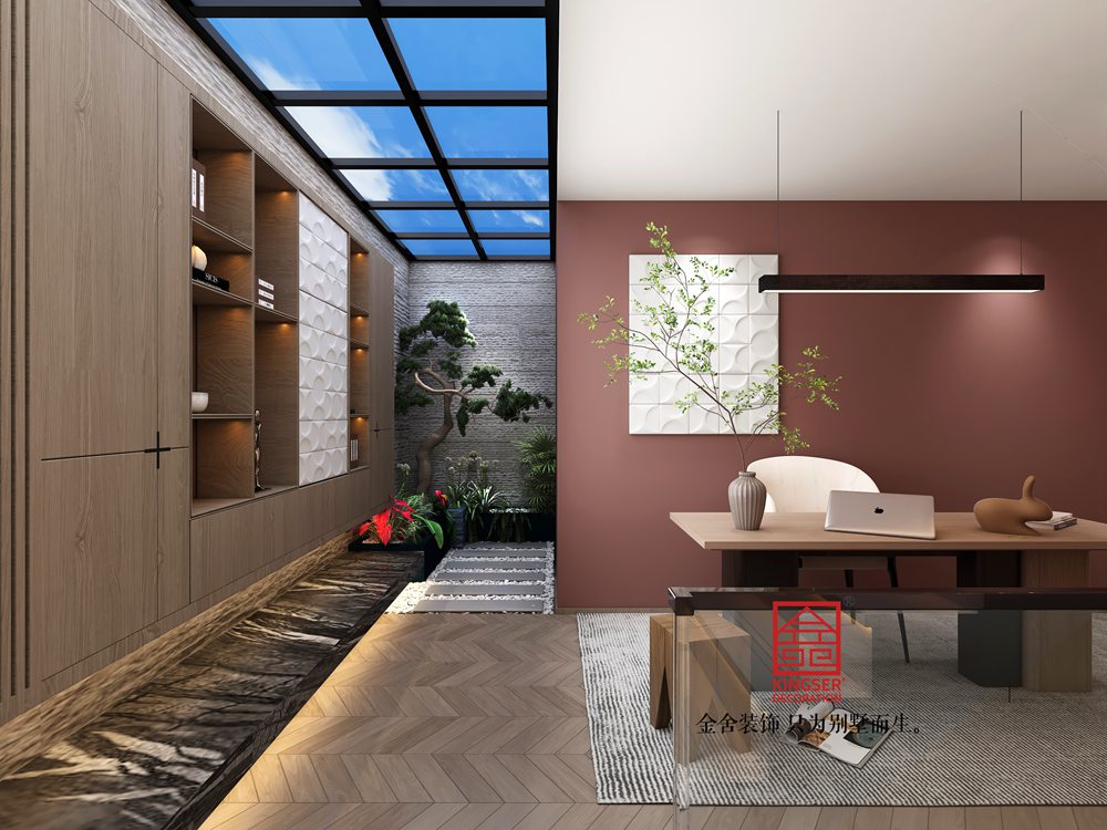 九里晴川143平米下疊現(xiàn)代風(fēng)格裝修-書(shū)房