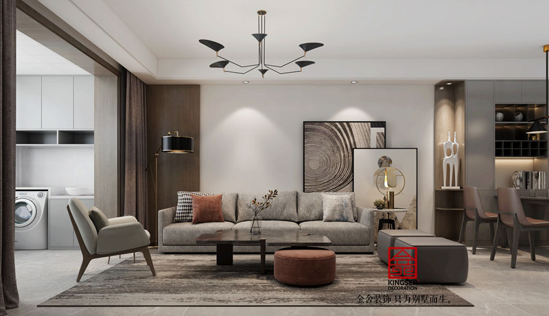 東南智匯城94平極簡風格裝修效果圖