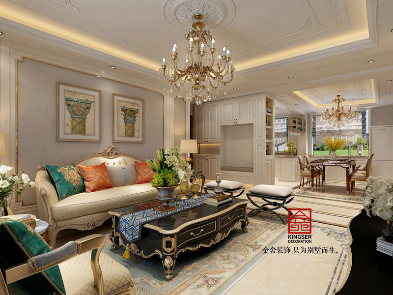 東南智匯城四室兩廳歐式風格裝修效果圖