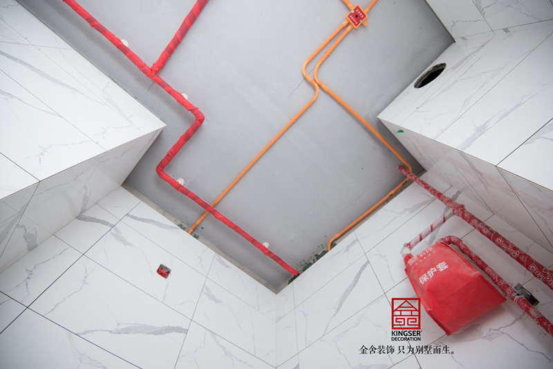 中冶德賢公館150平米裝修施工現場