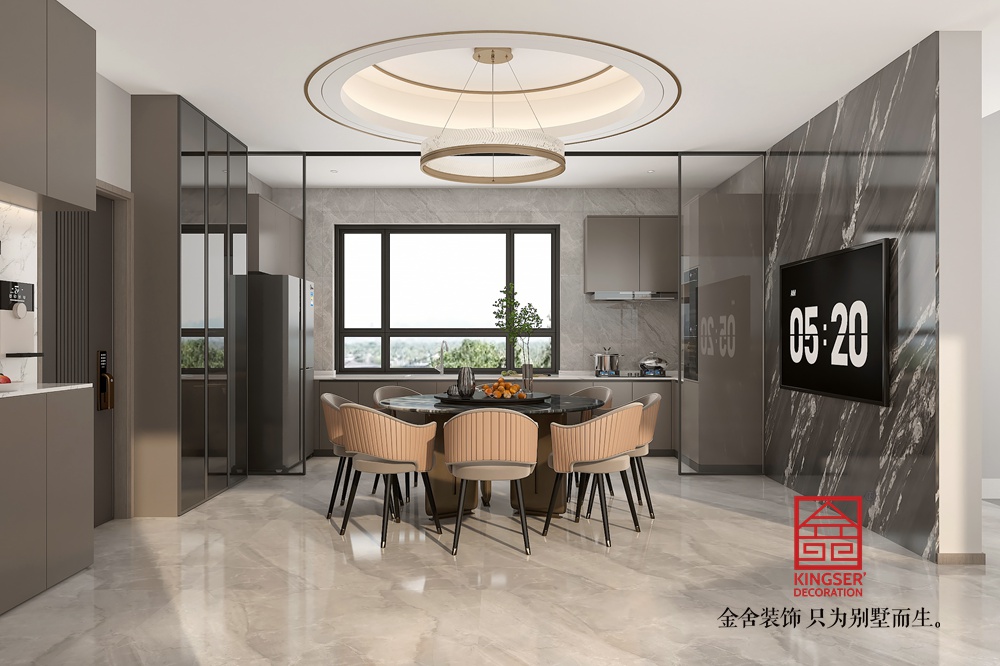 漢王府220平米意式輕奢風格裝修-餐廳