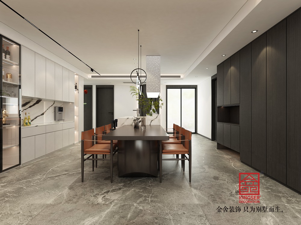 利航棠樾府265平米意式極簡風(fēng)格裝修-餐廳