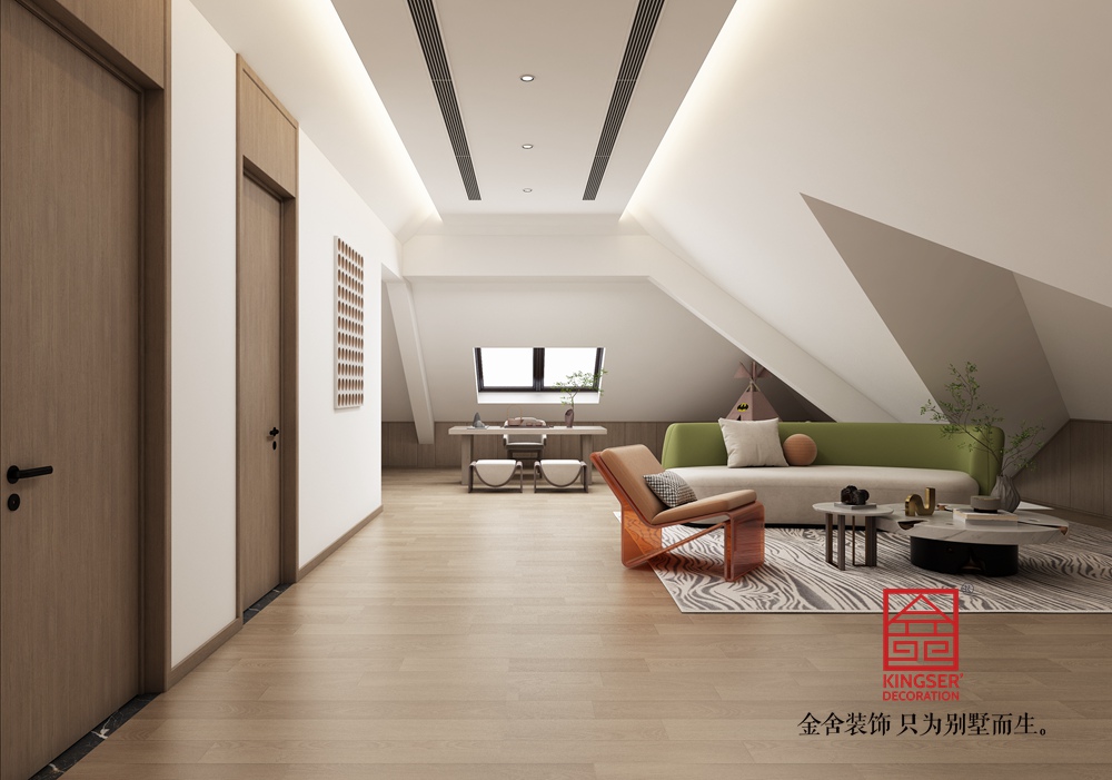 西山林語(yǔ)300平米躍層現(xiàn)代極簡(jiǎn)風(fēng)格裝修-頂樓