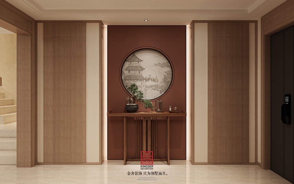 紅石原著580平米中式風格裝修-玄關