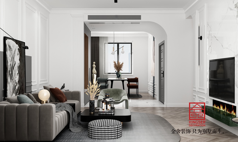 國(guó)赫天著151平米法式風(fēng)格裝修-客餐廳