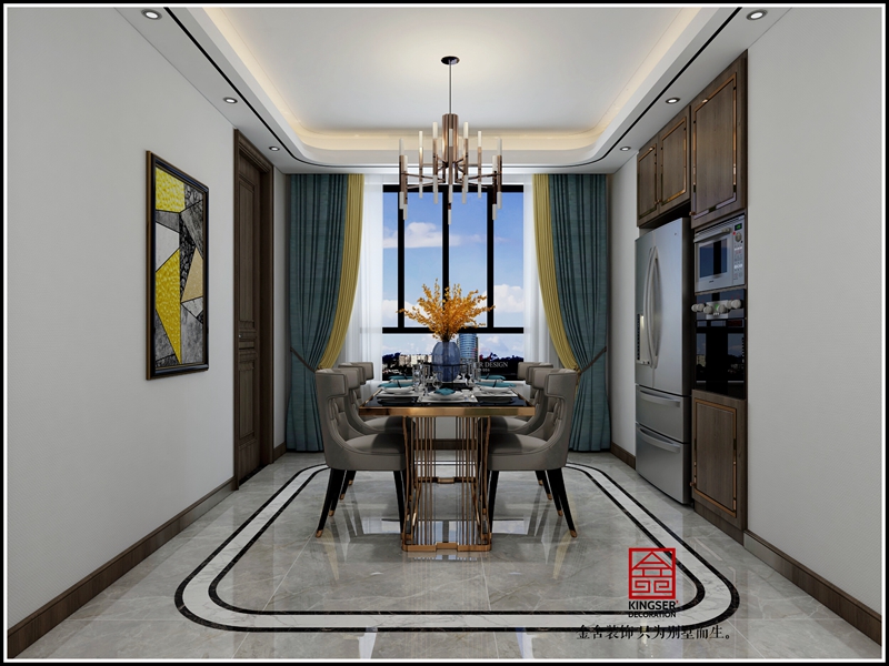 水榭花都180平米港式輕奢風格裝修效果圖