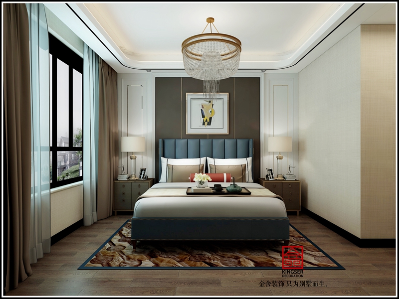 水榭花都180平米港式輕奢風格裝修效果圖