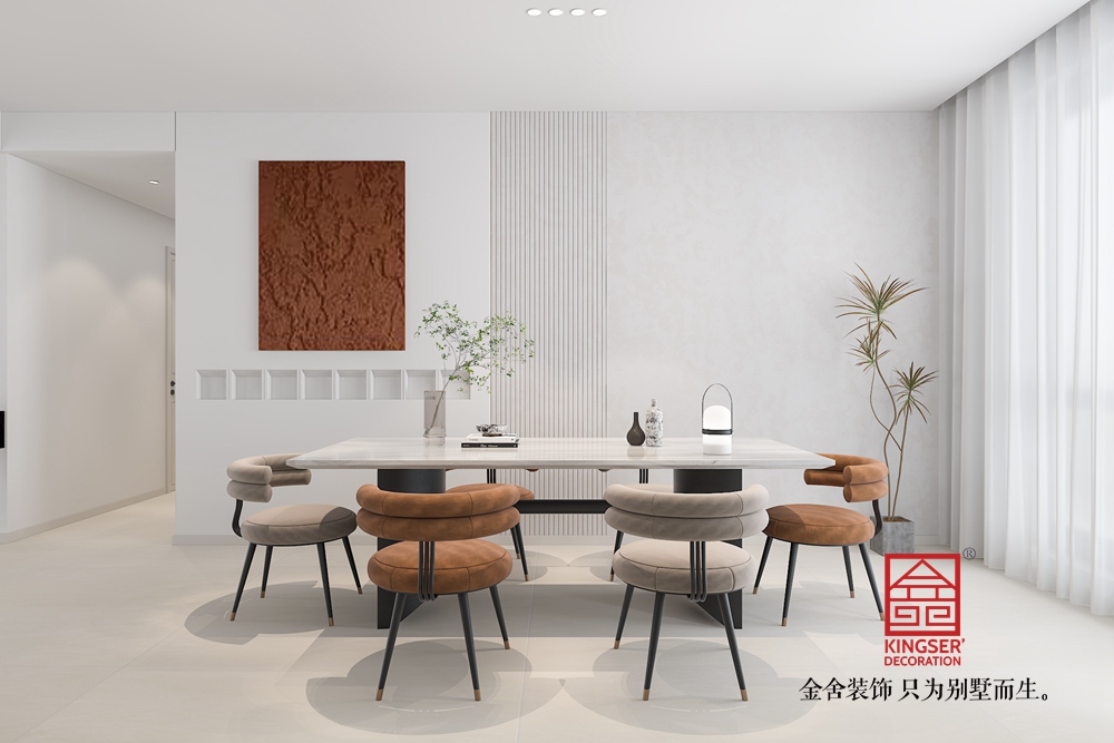 綠城誠園160平米現代簡約風格裝修-餐廳