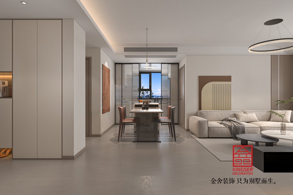 維多利亞140平米現代簡約風格裝修-客餐廳