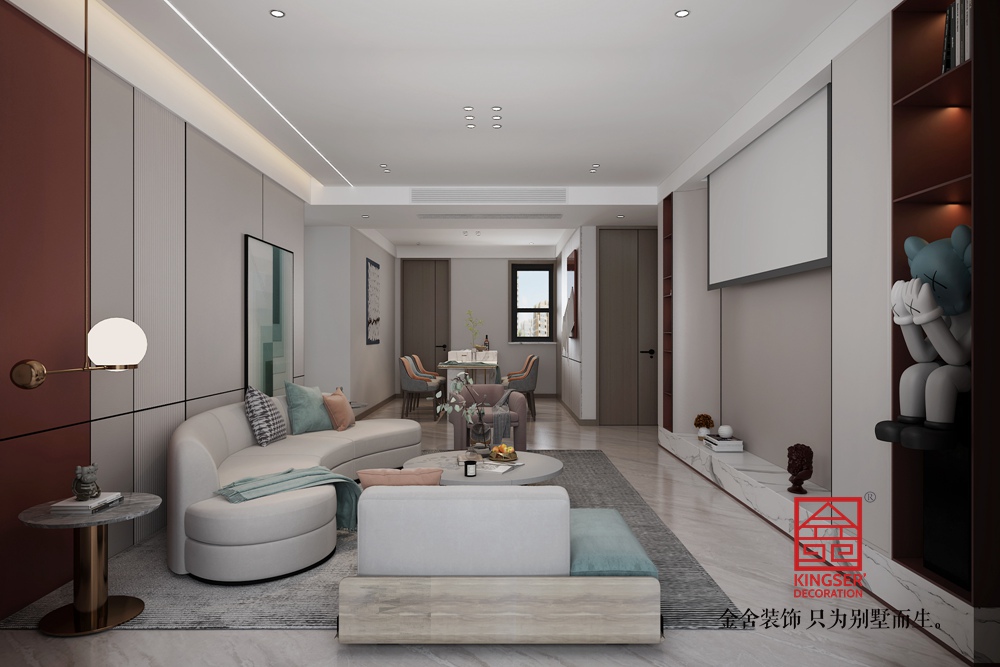 維多利亞175平米現代簡約風格裝修-客廳