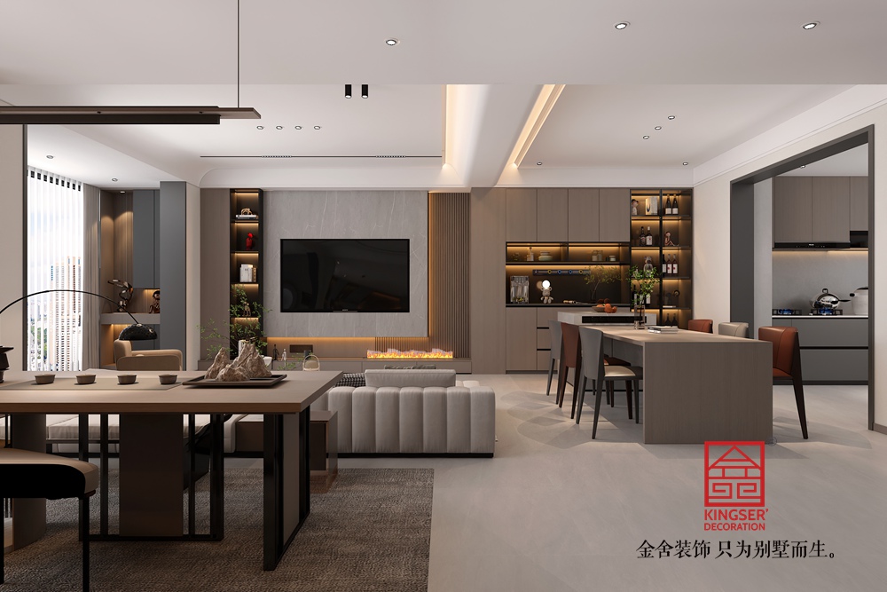 秀水名邸270平米現代簡約風格裝修-客廳