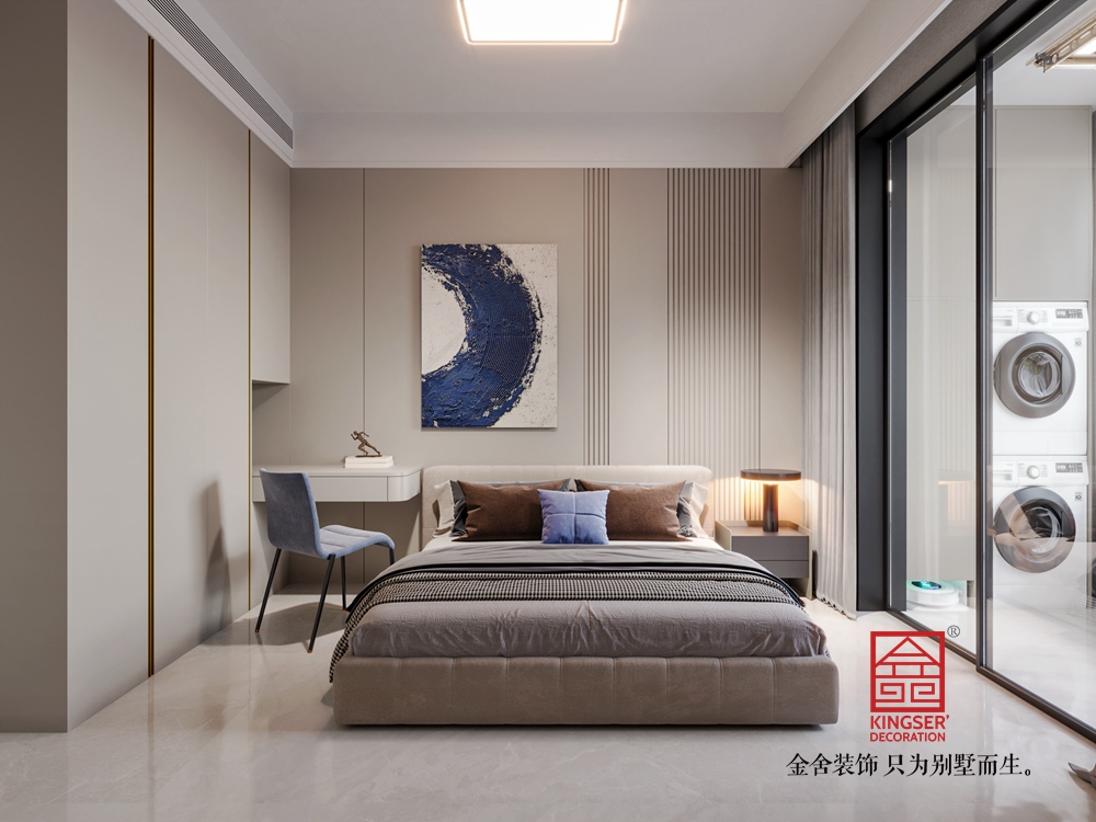 正基九宸165平米現代輕奢風格裝修-臥室