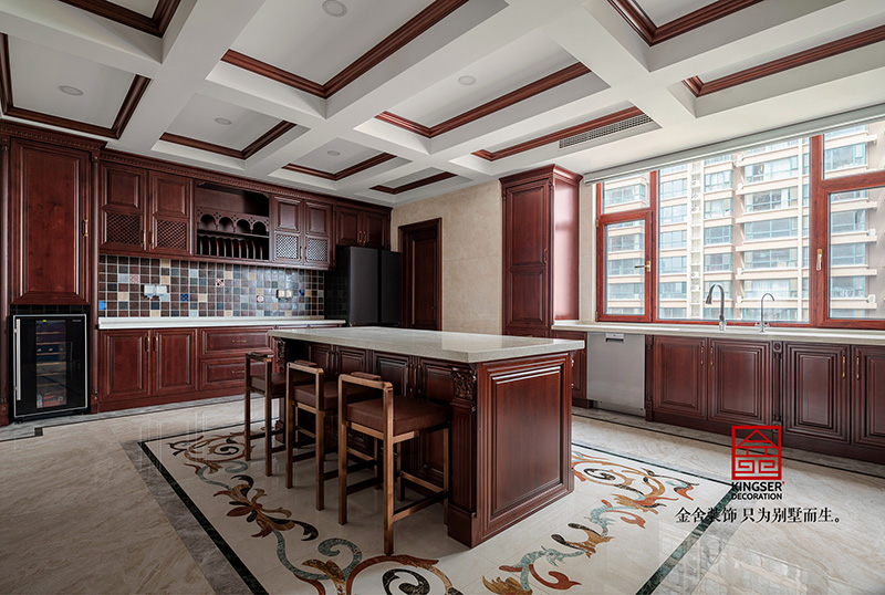 天下玉苑小區(qū)500㎡中式風(fēng)格裝修-廚房