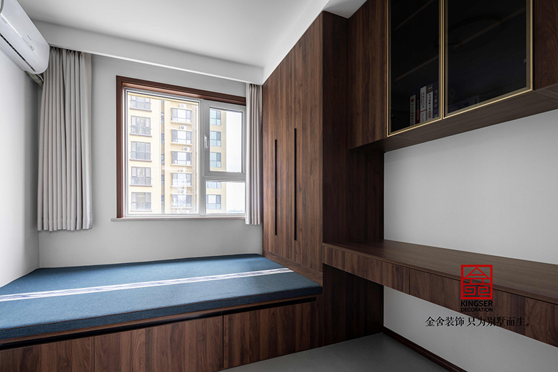 雨荷水岸130㎡中式風(fēng)格裝修實景-臥室