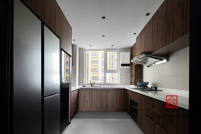 雨荷水岸130㎡中式風(fēng)格裝修實景-廚房