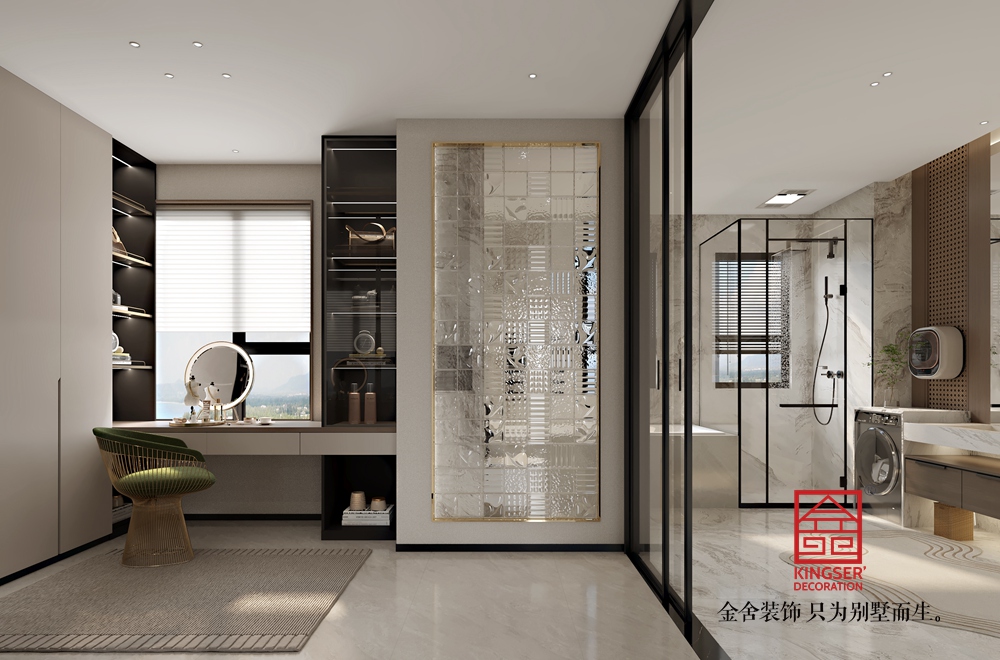 瑞凝府269平米現(xiàn)代輕奢風格裝修-衣帽間