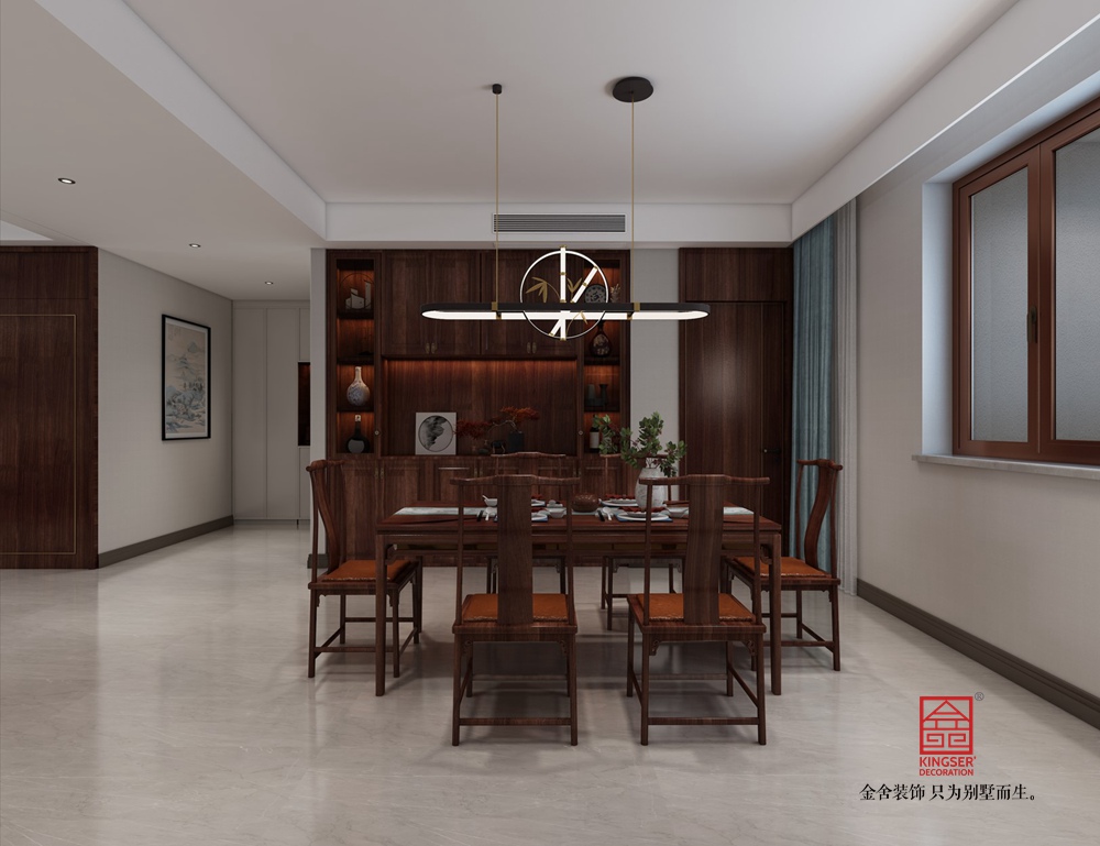桃花源209平米新中式風(fēng)格裝修-餐廳