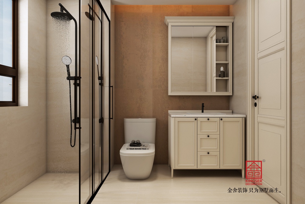 保定云上130平米美式風格裝修-衛生間