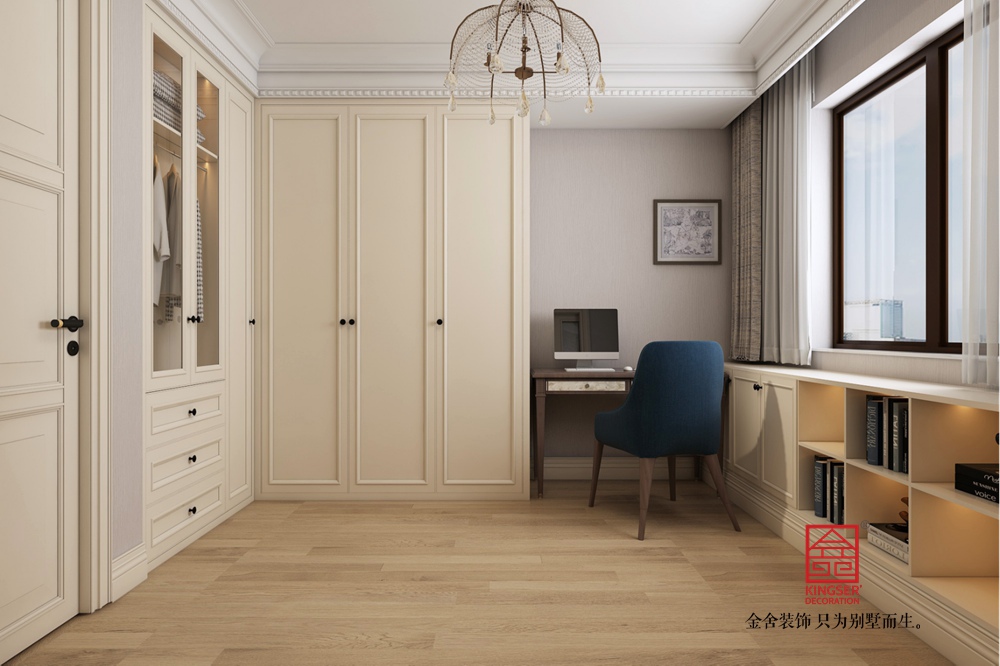 保定云上130平米美式風格裝修-書房